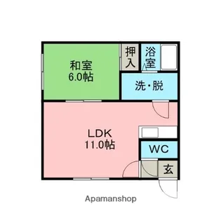 イーグル常盤【2階】の間取り