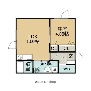 グリーンスタジオ【2階】の間取り
