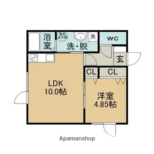 グリーンスタジオ【2階】の間取り