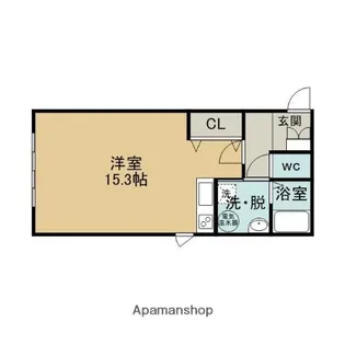 1Rの間取り画像