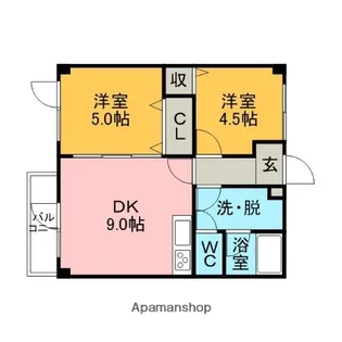 コーポハーバー【3階】の間取り