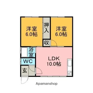 ハイツ弥生【2階】の間取り