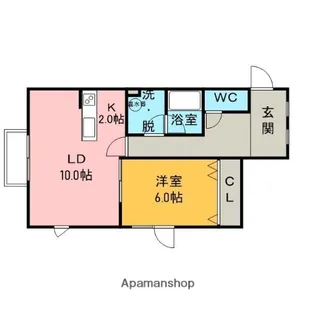 クリスタルハイツⅡ【1階】の間取り