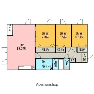 Kヒルズ【1階】の間取り