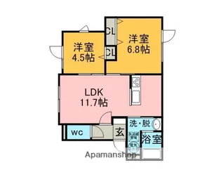 CASA DEL SOL【1階】の間取り