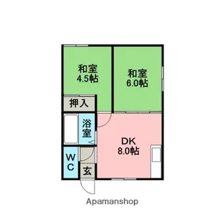 ワシ別ハイツ【2階】の間取り