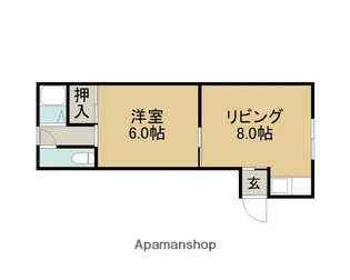 ワシ別ハイツ【1階】の間取り