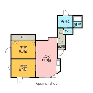 大昭美園ハイツⅡ【1階】の間取り