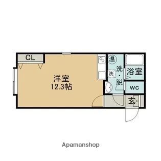 1Rの間取り画像