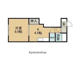メゾンドホーク【1階】の間取り