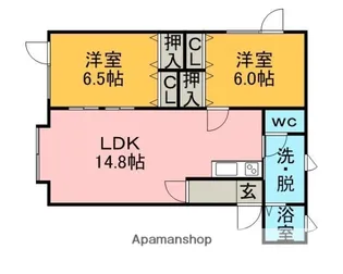 シーサイドハイツ【1階】の間取り