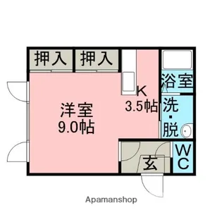 ハイツなかやま【1階】の間取り