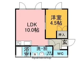 パシオン恵【1階】の間取り