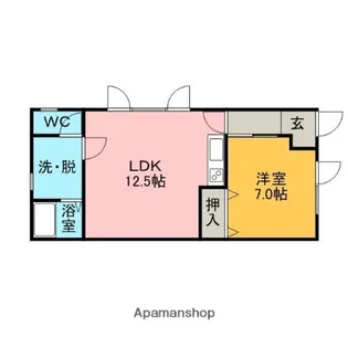 ドエル築地【1階】の間取り