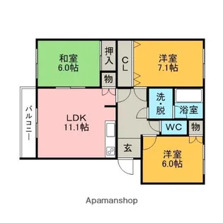 コーポマーリン【2階】の間取り