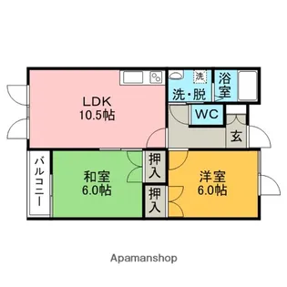 カーサ・レガーロⅡ【2階】の間取り