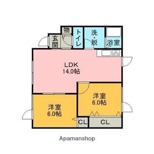 ホワイトステージ【105号室】の間取り