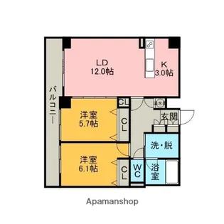 グランシャリオⅡ【8階】の間取り