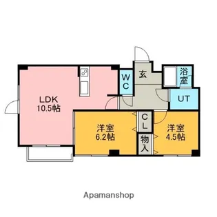 サニープレイス【1階】の間取り