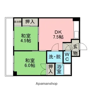 北海道室蘭市東町4丁目【マンション】の間取り
