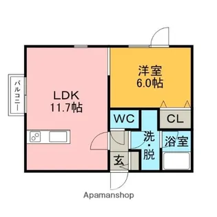 パルム宮の森【1階】の間取り