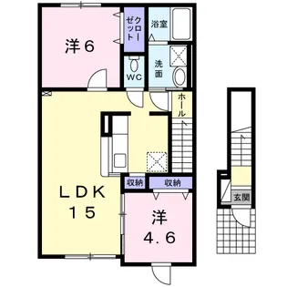 ジェルメ雅【2階】の間取り