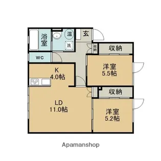 ベルン桜木【1階】の間取り