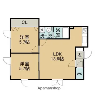 レジデンスわしべつ【2階】の間取り
