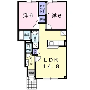 メゾン ド ファミーユ美園【1階】の間取り