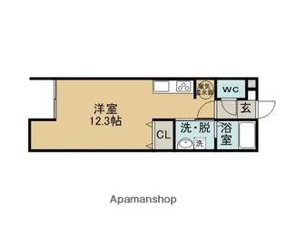 シャンブレット中島【3階】の間取り