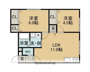 DEAR VERGER【2階】の間取り