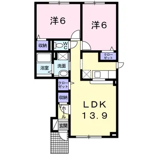 ルタンリッシュ【1階】の間取り