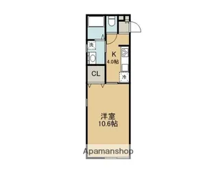 シャンブレット中島Ⅱ【1階】の間取り
