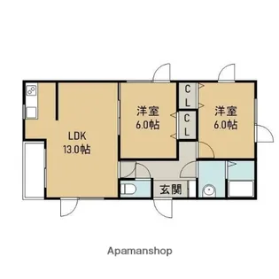 若山ハイツ【1階】の間取り