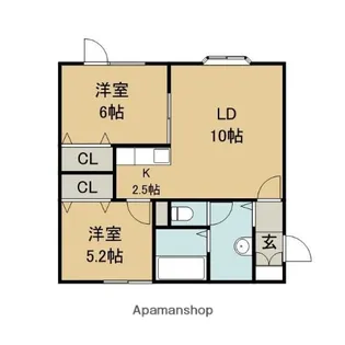 エトワール若山【2階】の間取り