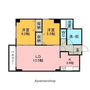 サンヴェール中央【2階】の間取り