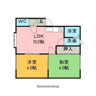 みさきアパート A・B【A201号室】の間取り