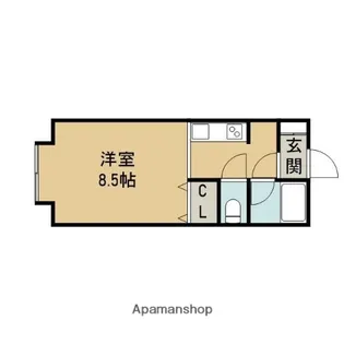 ハイツはっぴぃろーど【2階】の間取り