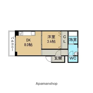 コーポタマエ【3階】の間取り