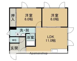 ハイツひとみ【1階】の間取り