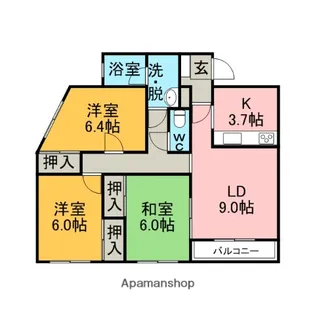 アラモード【1階】の間取り
