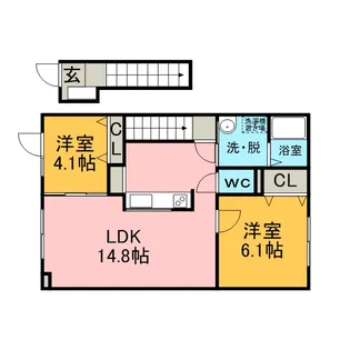アストライア【2階】の間取り