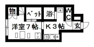 レオパレス三田【109号室】の間取り