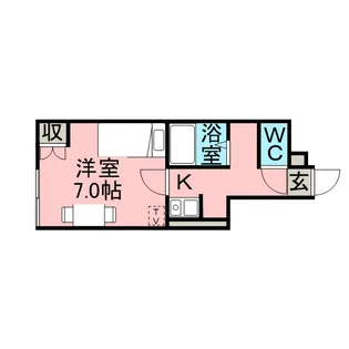 レオパレスVIVA 愛【104号室】の間取り