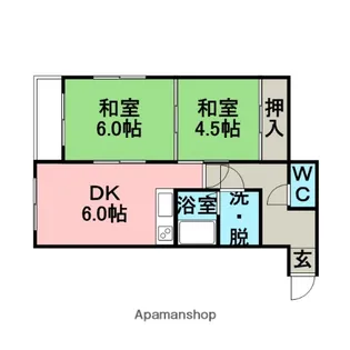 サンハイツ【2階】の間取り