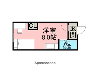 ハイツカレッヂB【1階】の間取り