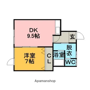 大昭ハイツ若山【2階】の間取り