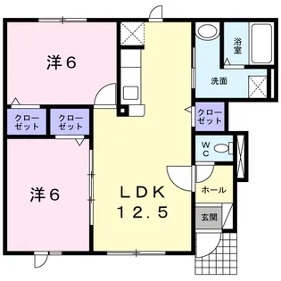 ビサイドパーク【1階】の間取り