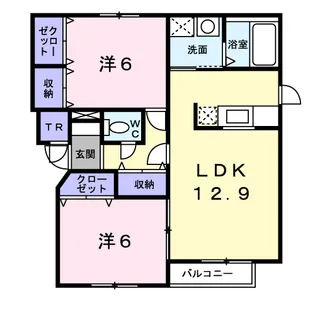 サンリットハウス【1階】の間取り