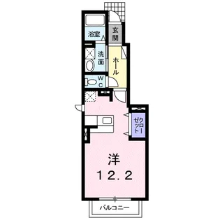 パールオブエビスF【1階】の間取り